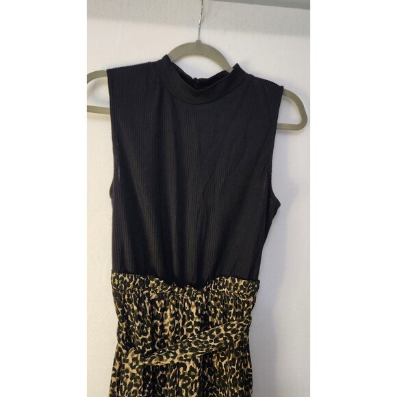 As U Wish Women's Jumpsuit Tie Waist Sleeveless, Wide Leg, Dressy Size Large - Picture 3 of 6
